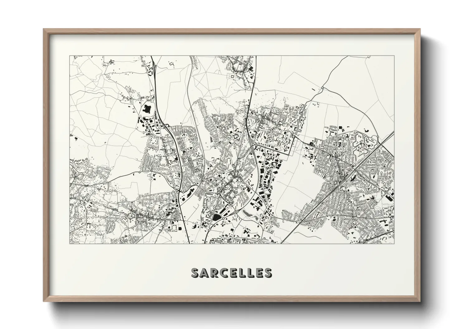 Une affiche de carte sur Sarcelles