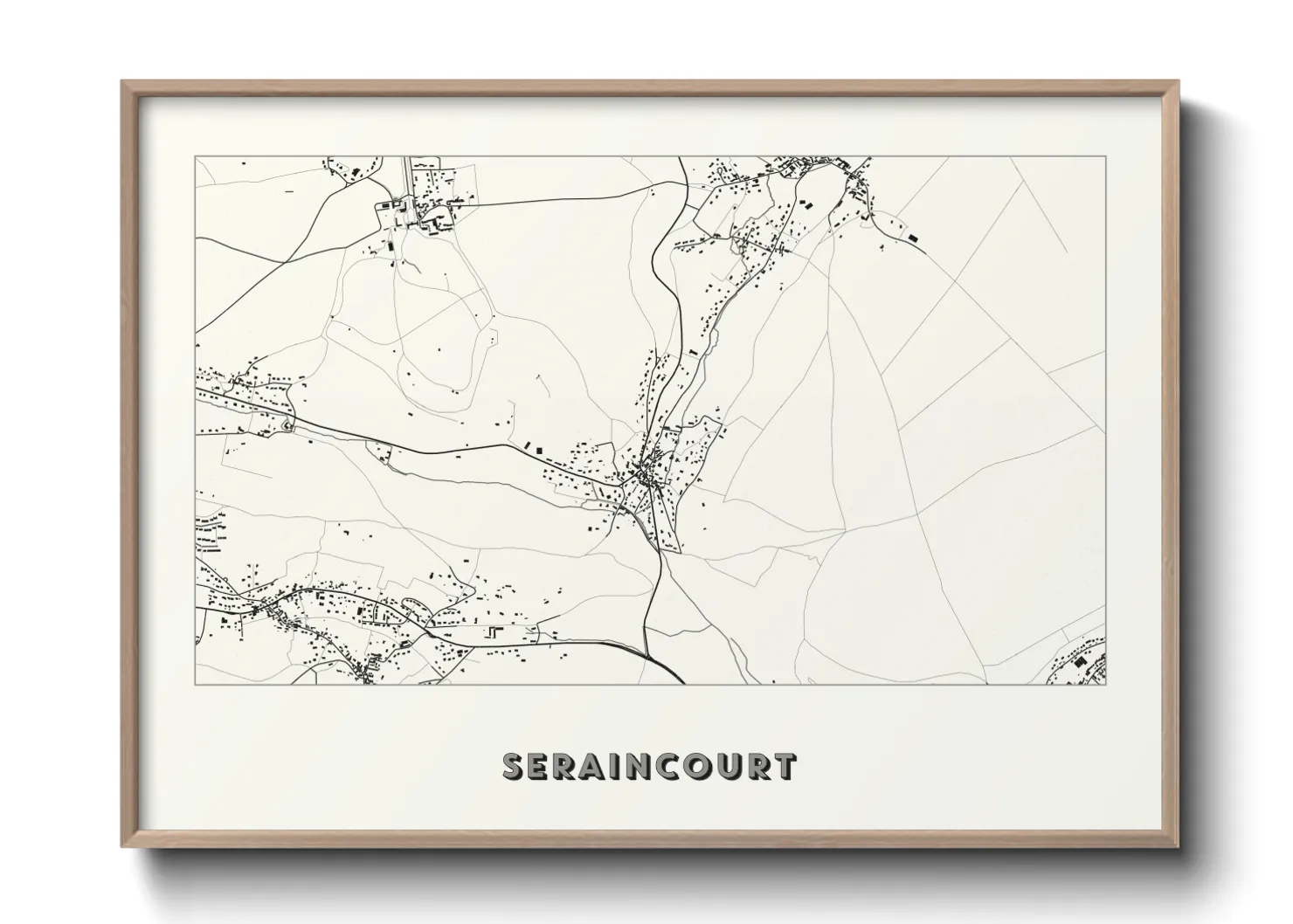 Une affiche de carte sur Seraincourt