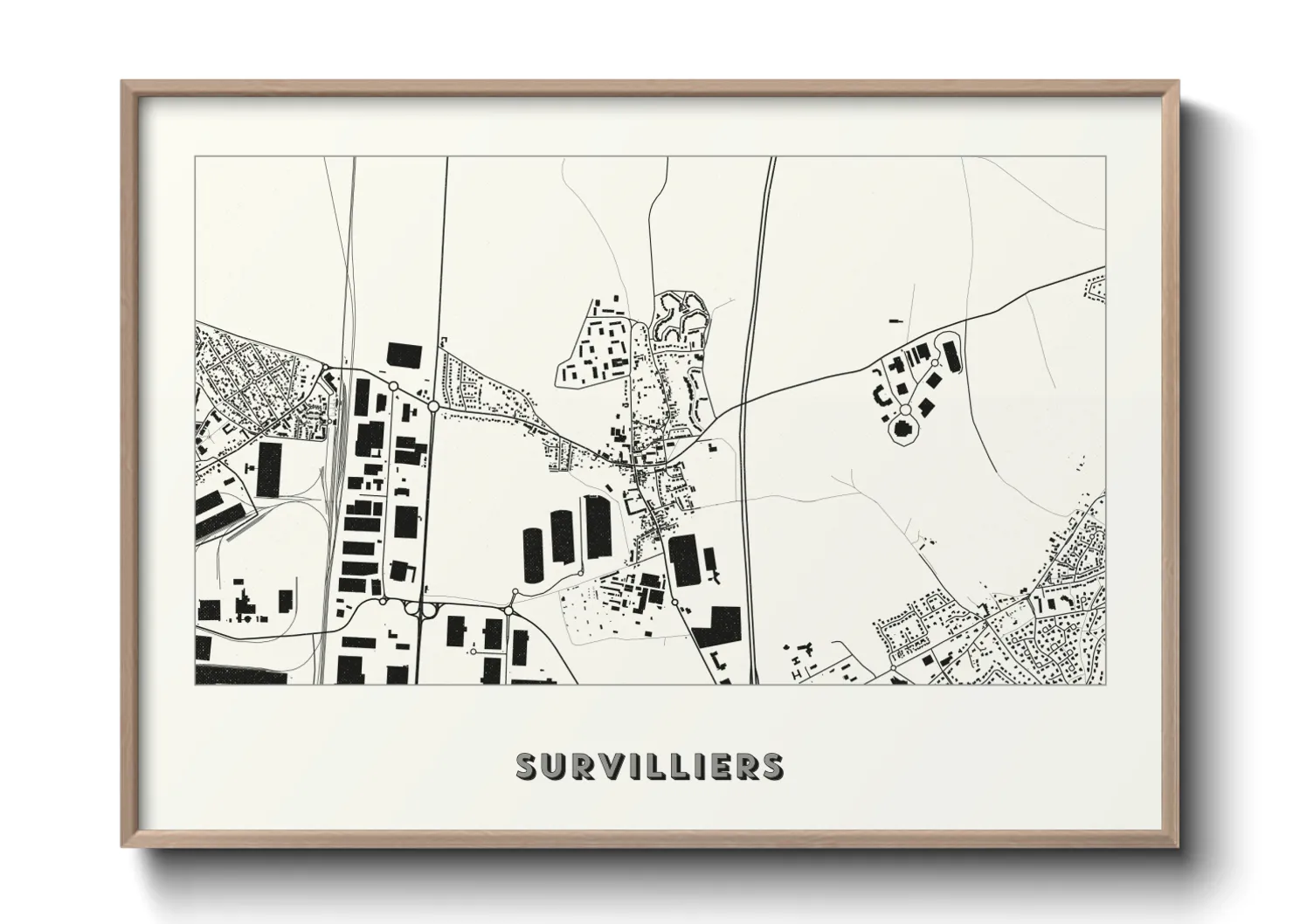 Une affiche de carte sur Survilliers