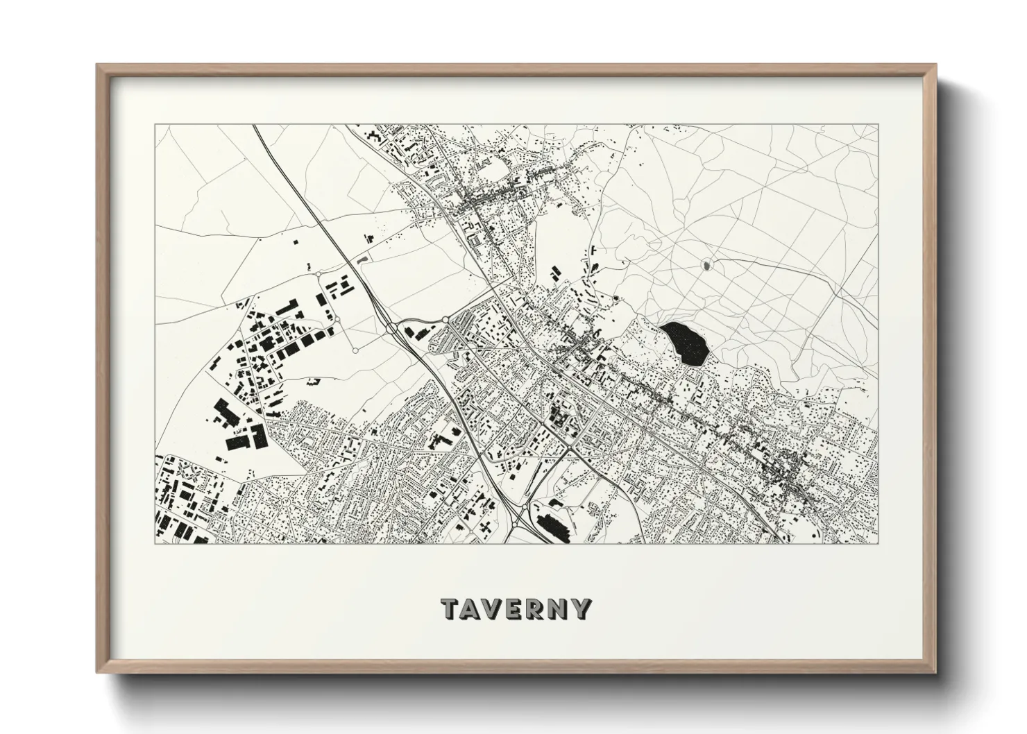 Une affiche de carte sur Taverny