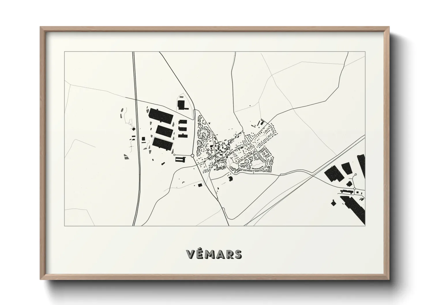 Une affiche de carte sur Vémars