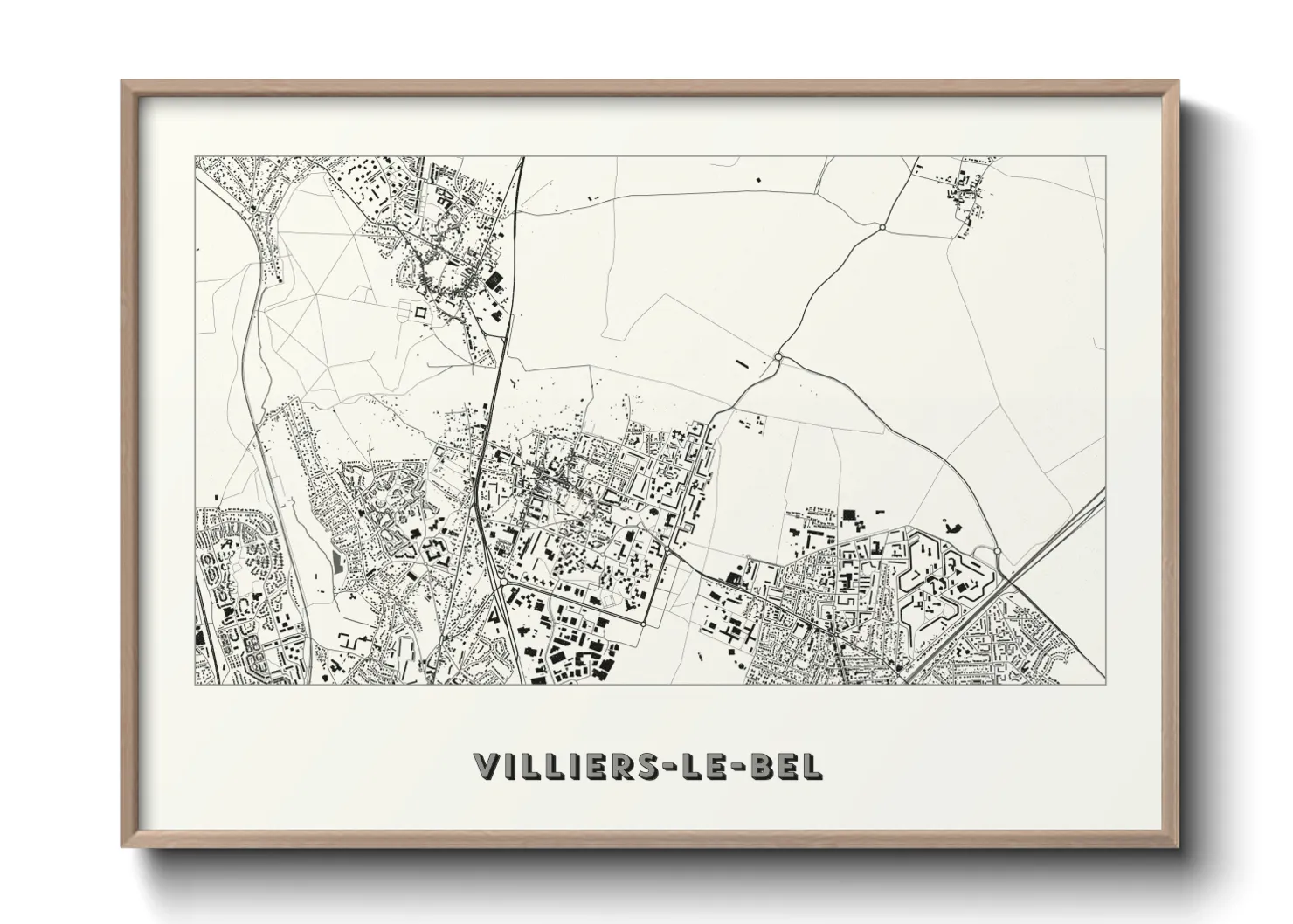 Une affiche de carte sur Villiers-le-Bel