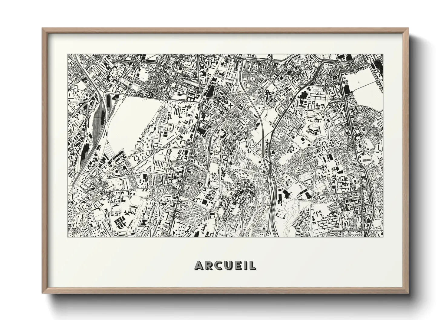 Une affiche de carte sur Arcueil