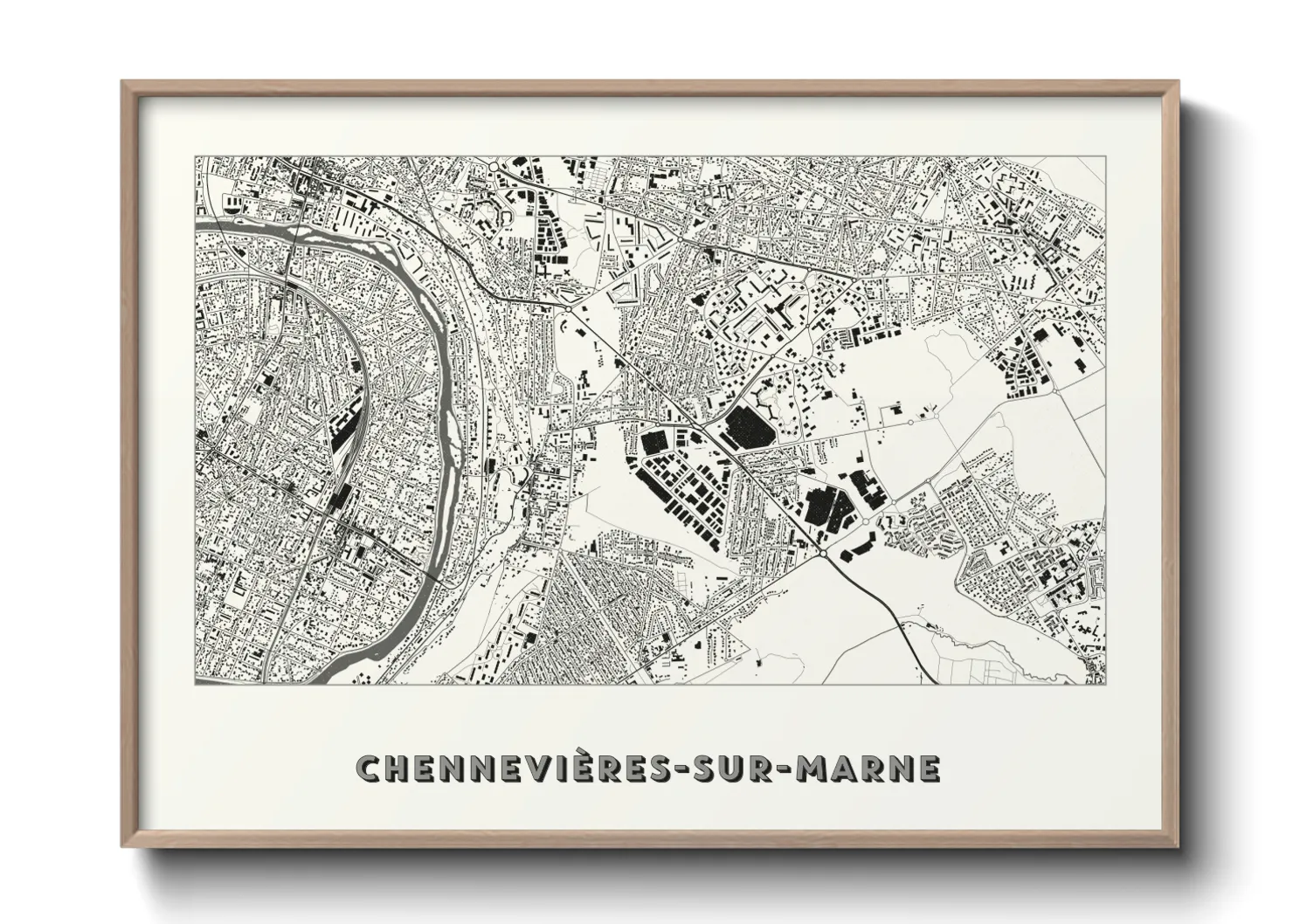 Une affiche de carte sur Chennevières-sur-Marne