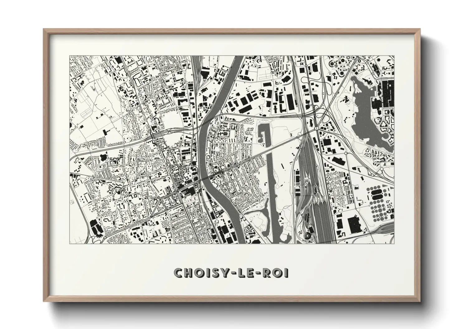 Une affiche de carte sur Choisy-le-Roi