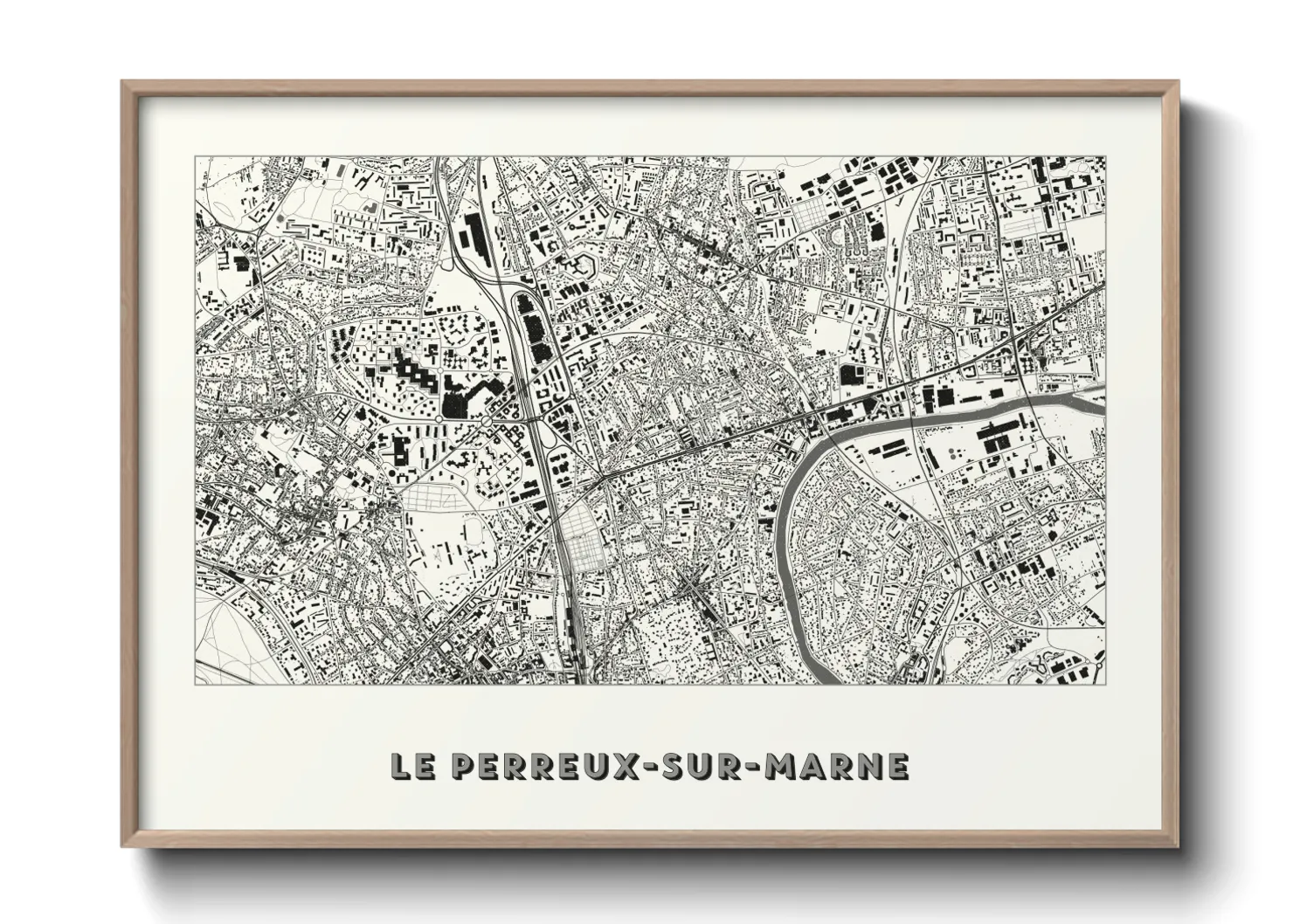 Une affiche de carte sur Le Perreux-sur-Marne