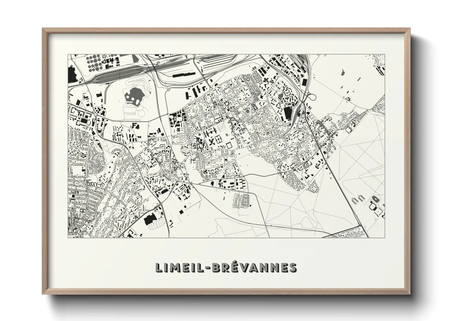 Une affiche de carte sur Limeil-Brévannes