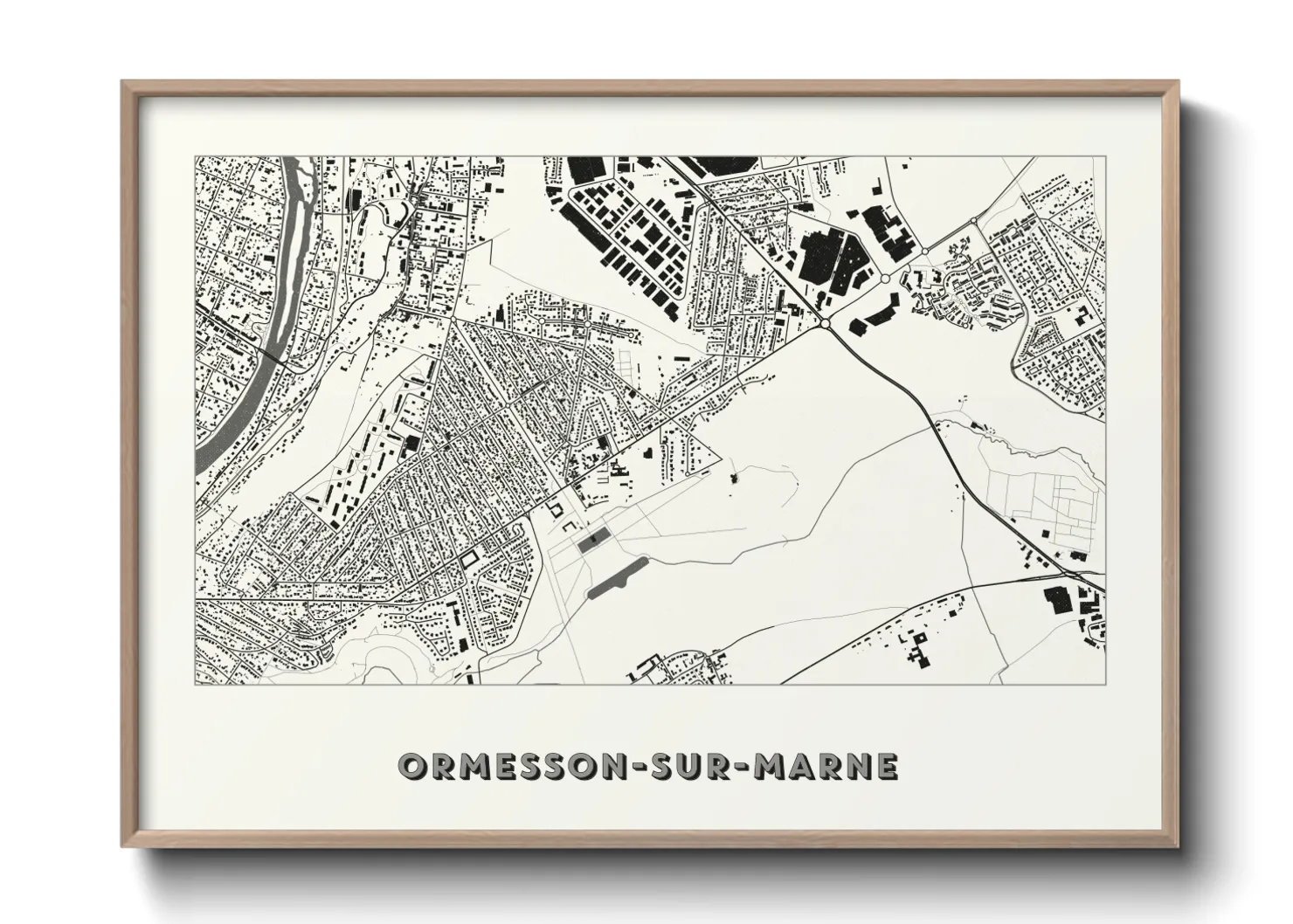 Une affiche de carte sur Ormesson-sur-Marne