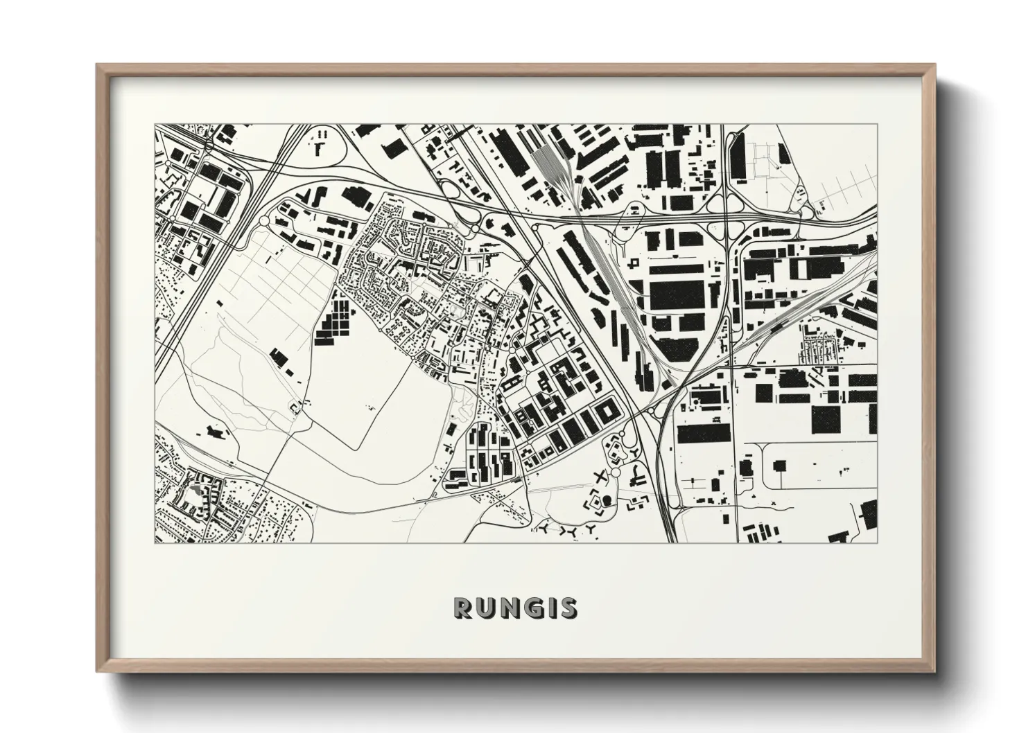 Une affiche de carte sur Rungis