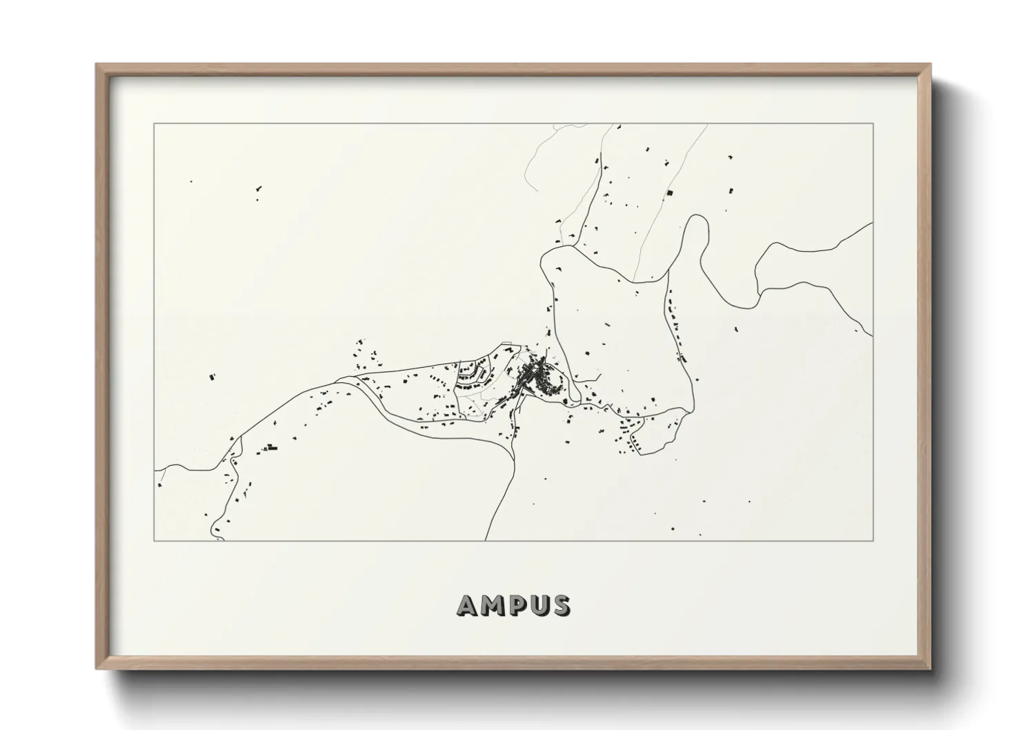Une affiche de carte sur Ampus