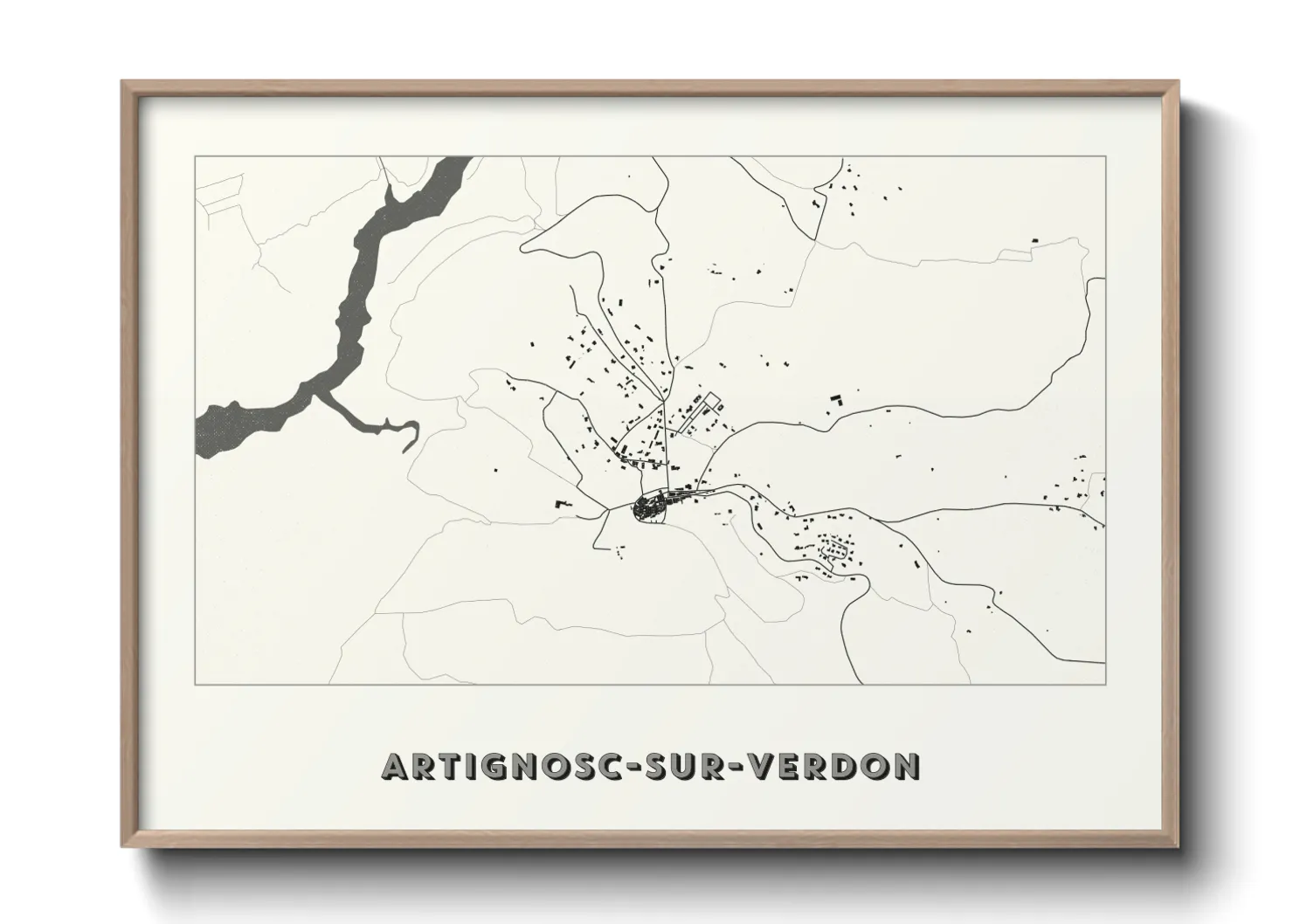Une affiche de carte sur Artignosc-sur-Verdon