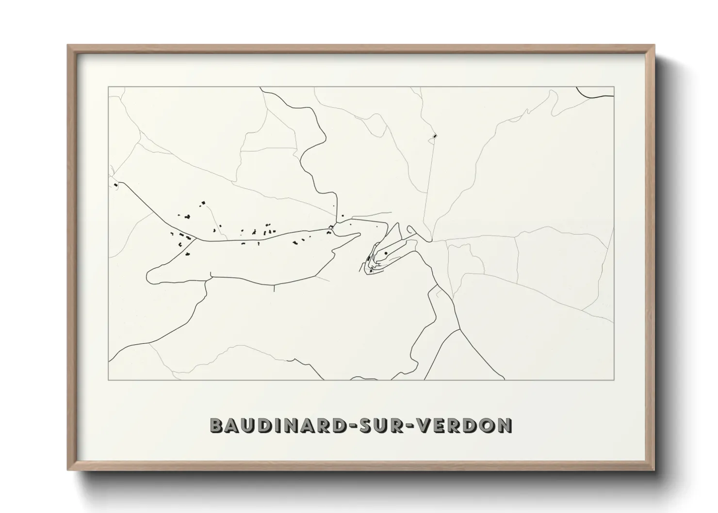 Une affiche de carte sur Baudinard-sur-Verdon