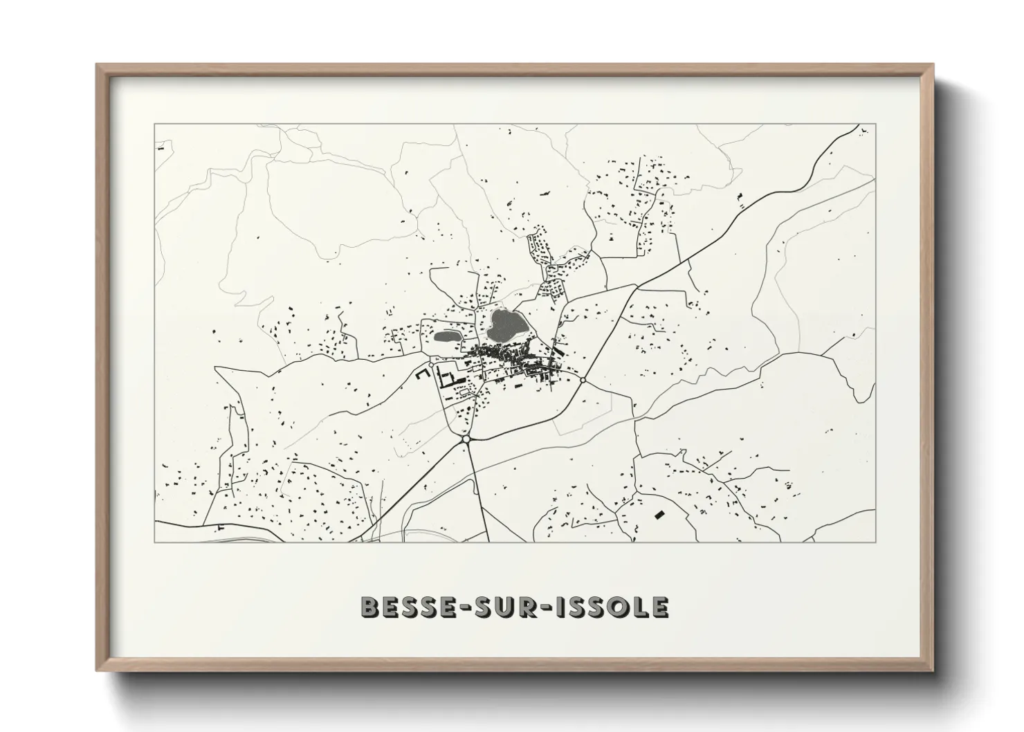 Une affiche de carte sur Besse-sur-Issole