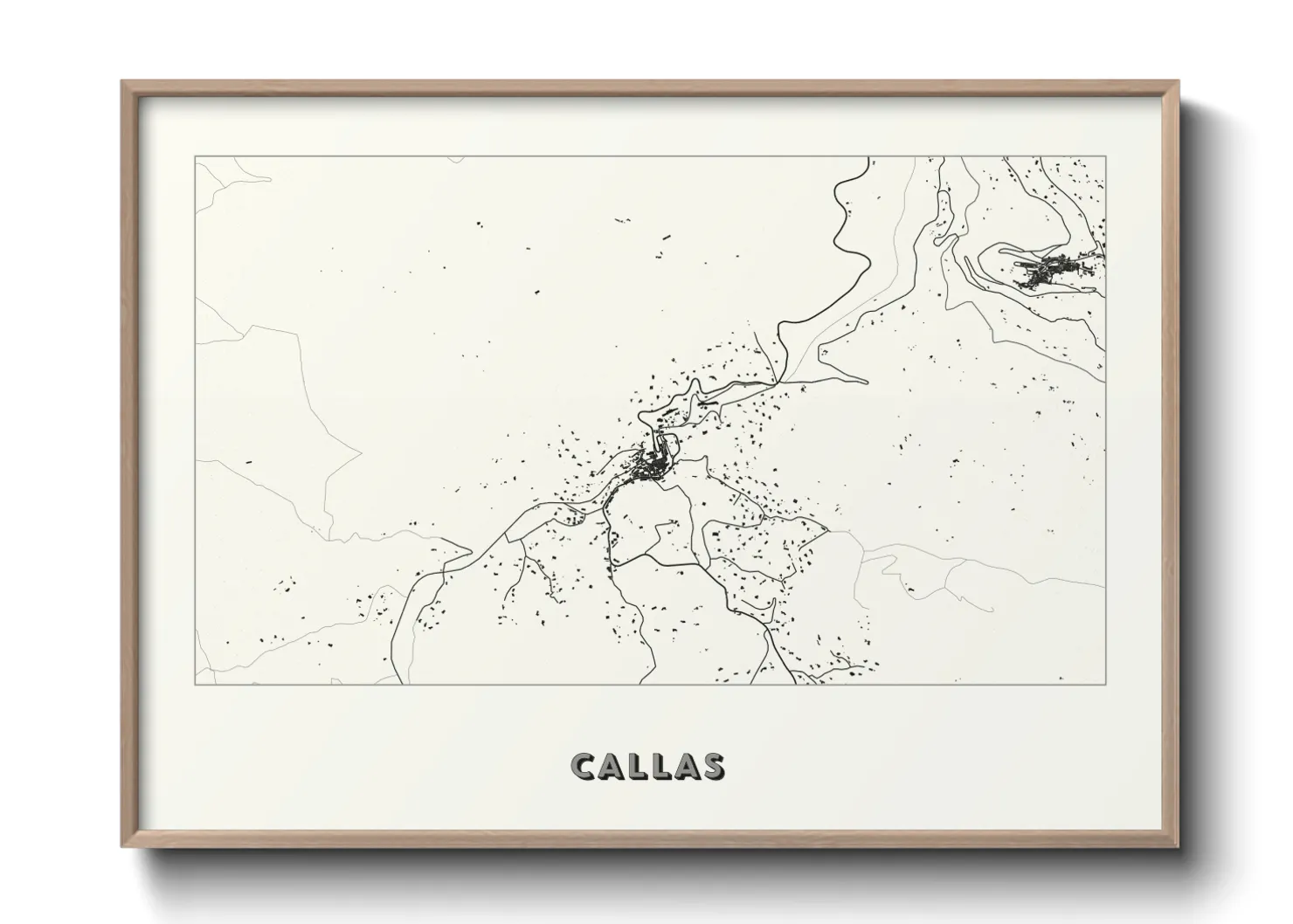 Une affiche de carte sur Callas