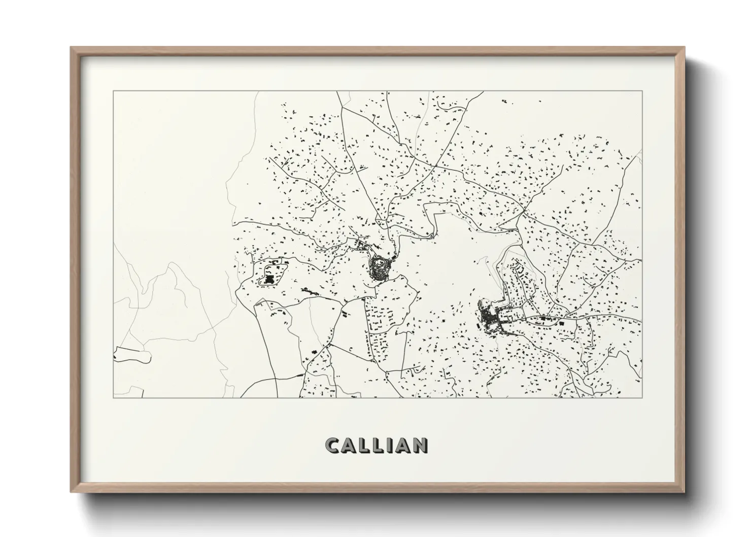 Une affiche de carte sur Callian