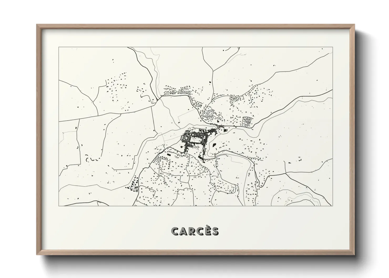 Une affiche de carte sur Carcès