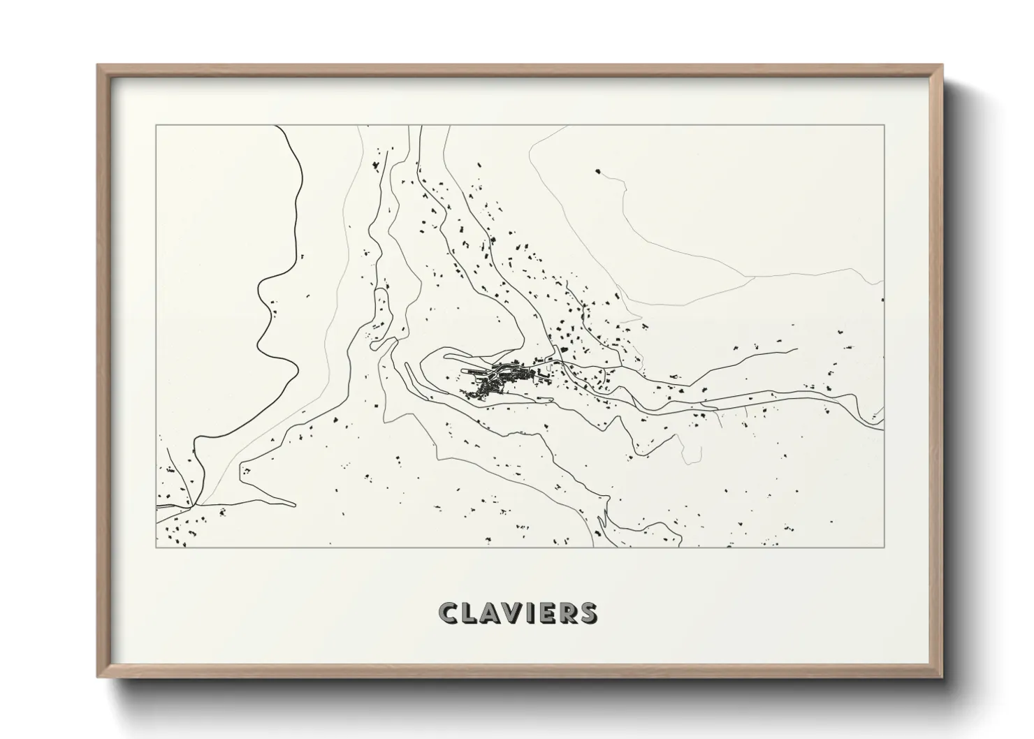 Une affiche de carte sur Claviers