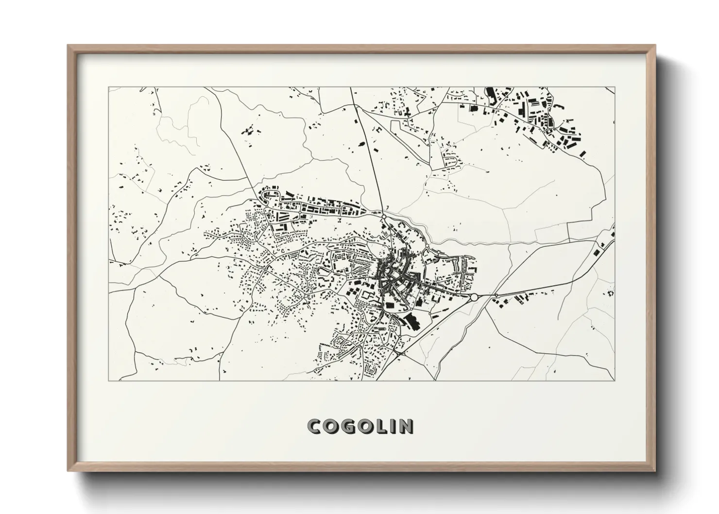 Une affiche de carte sur Cogolin