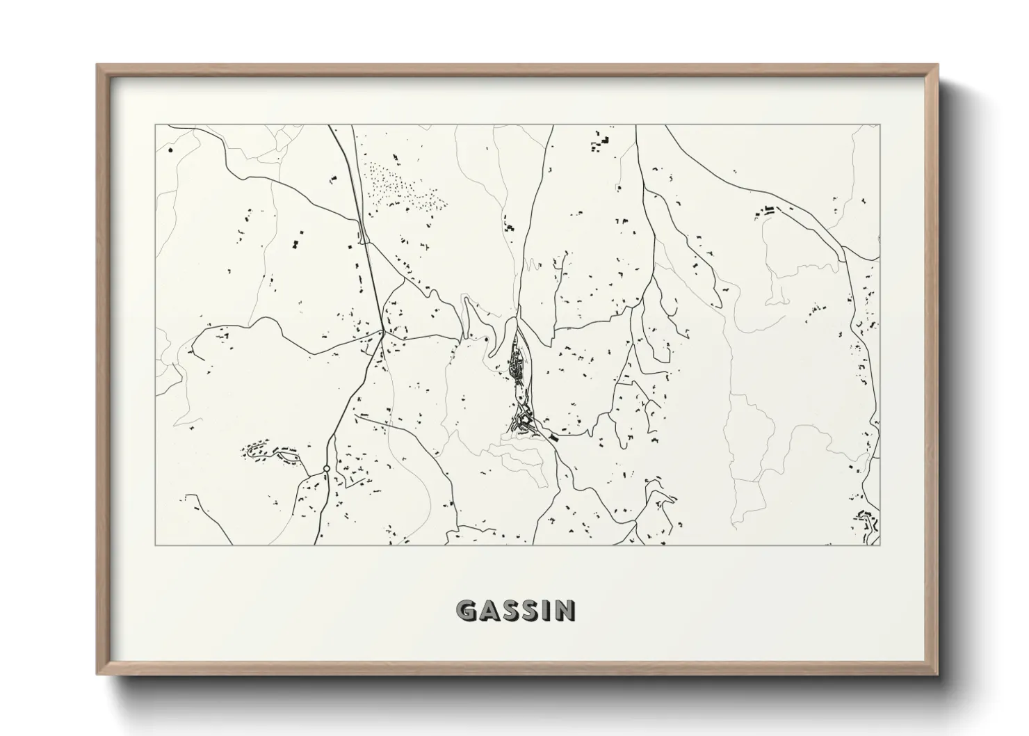 Une affiche de carte sur Gassin