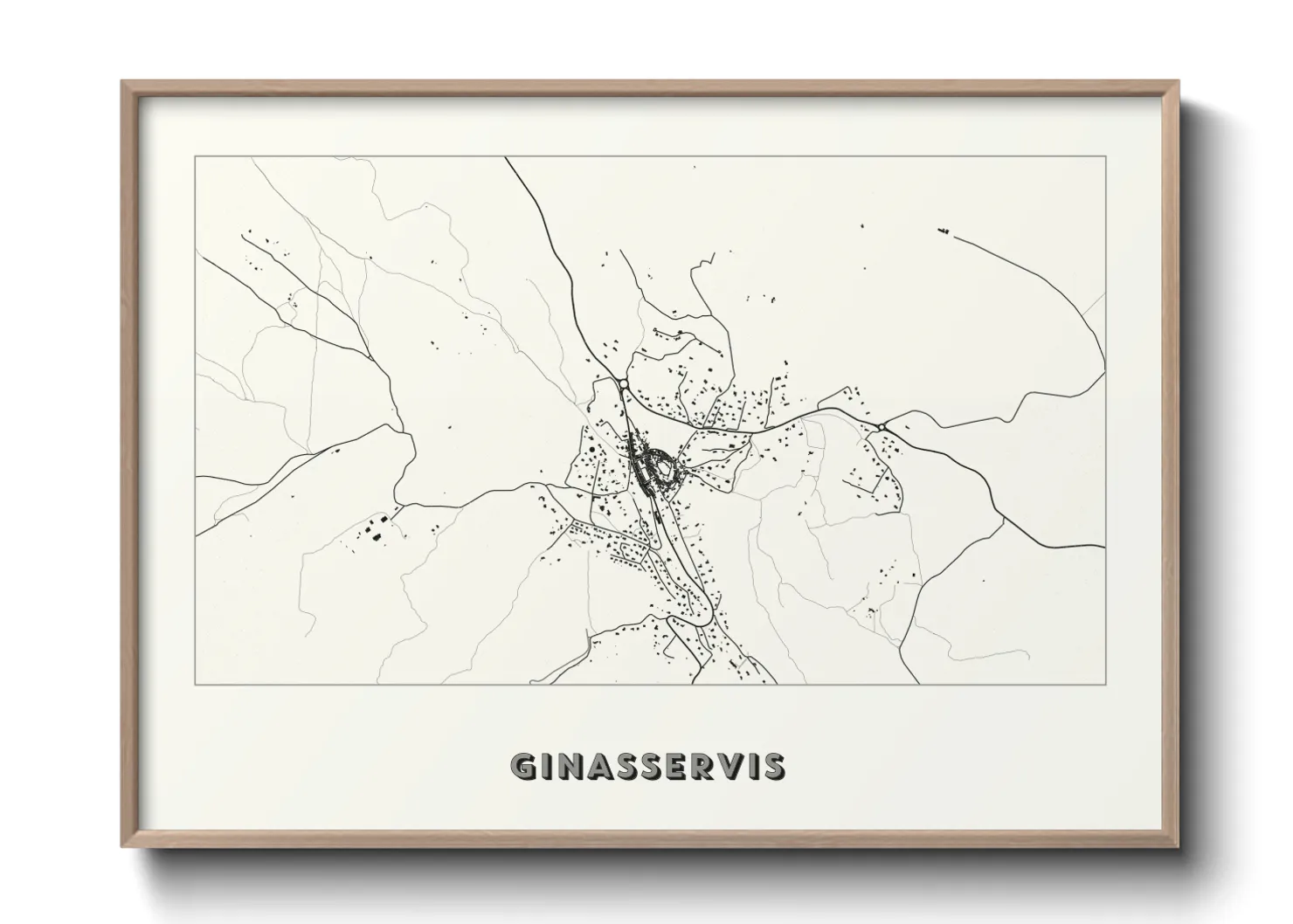 Une affiche de carte sur Ginasservis