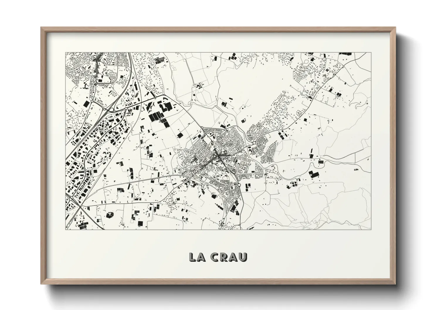 Une affiche de carte sur La Crau