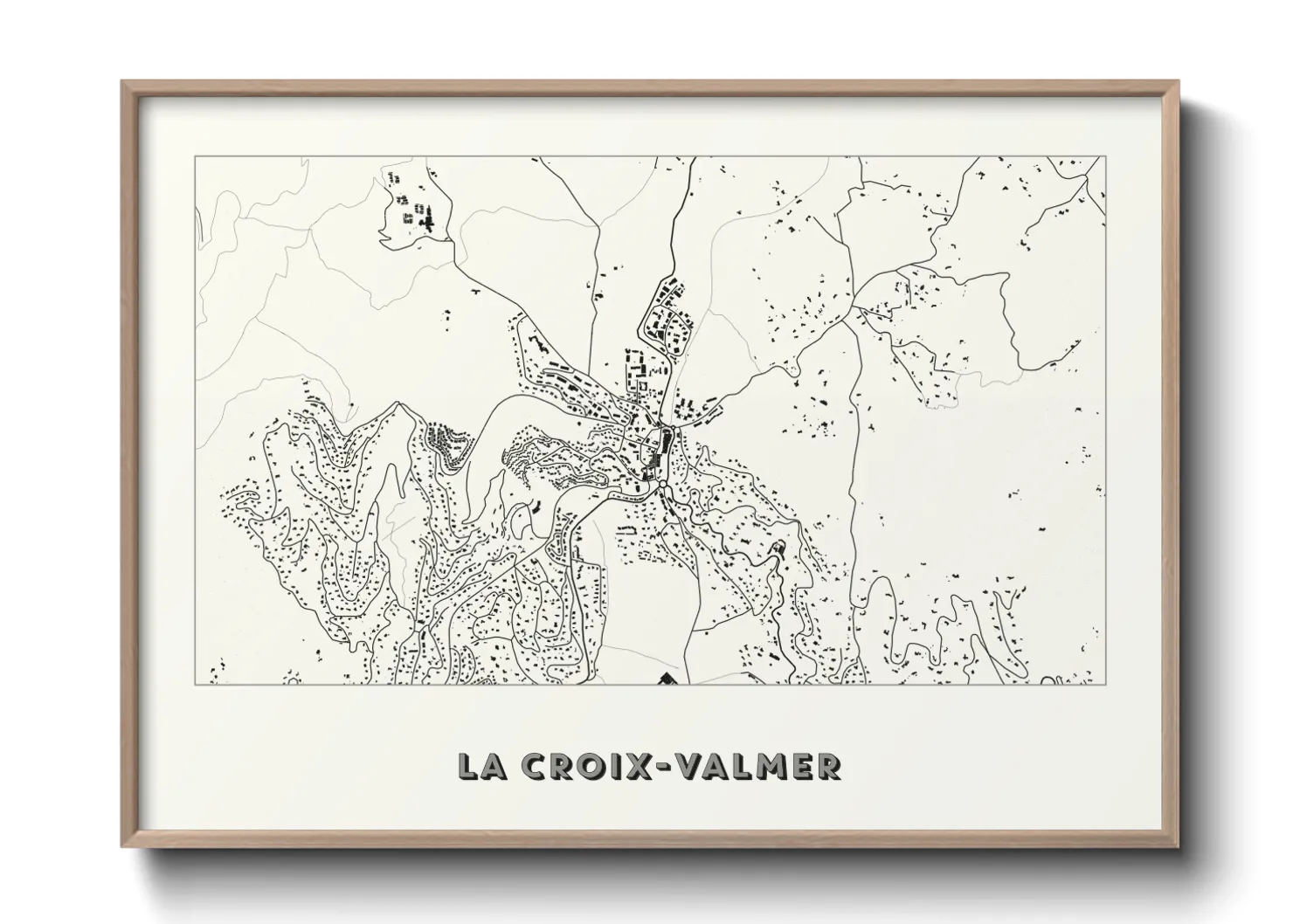 Une affiche de carte sur La Croix-Valmer