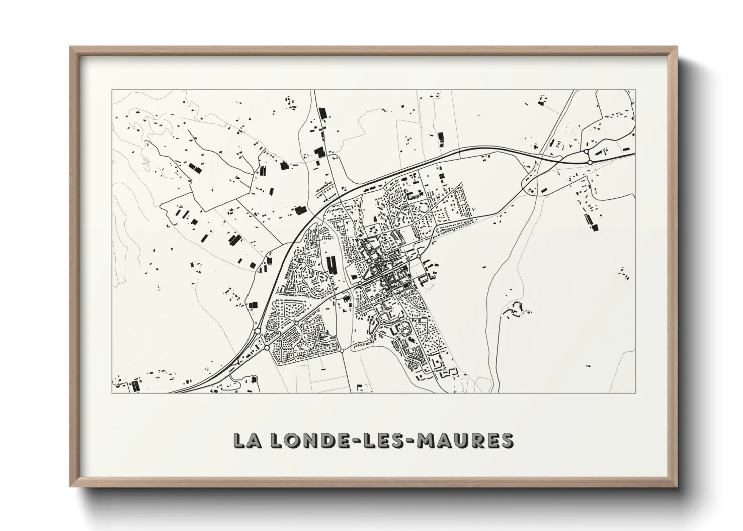 Une affiche de carte sur La Londe-les-Maures