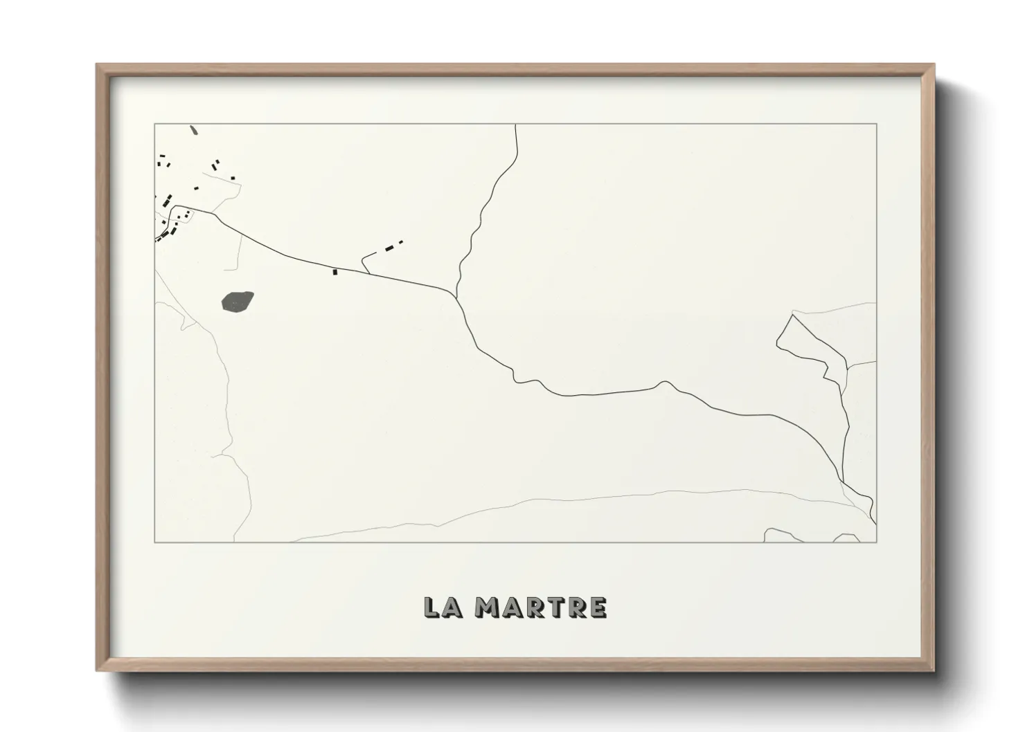 Une affiche de carte sur La Martre
