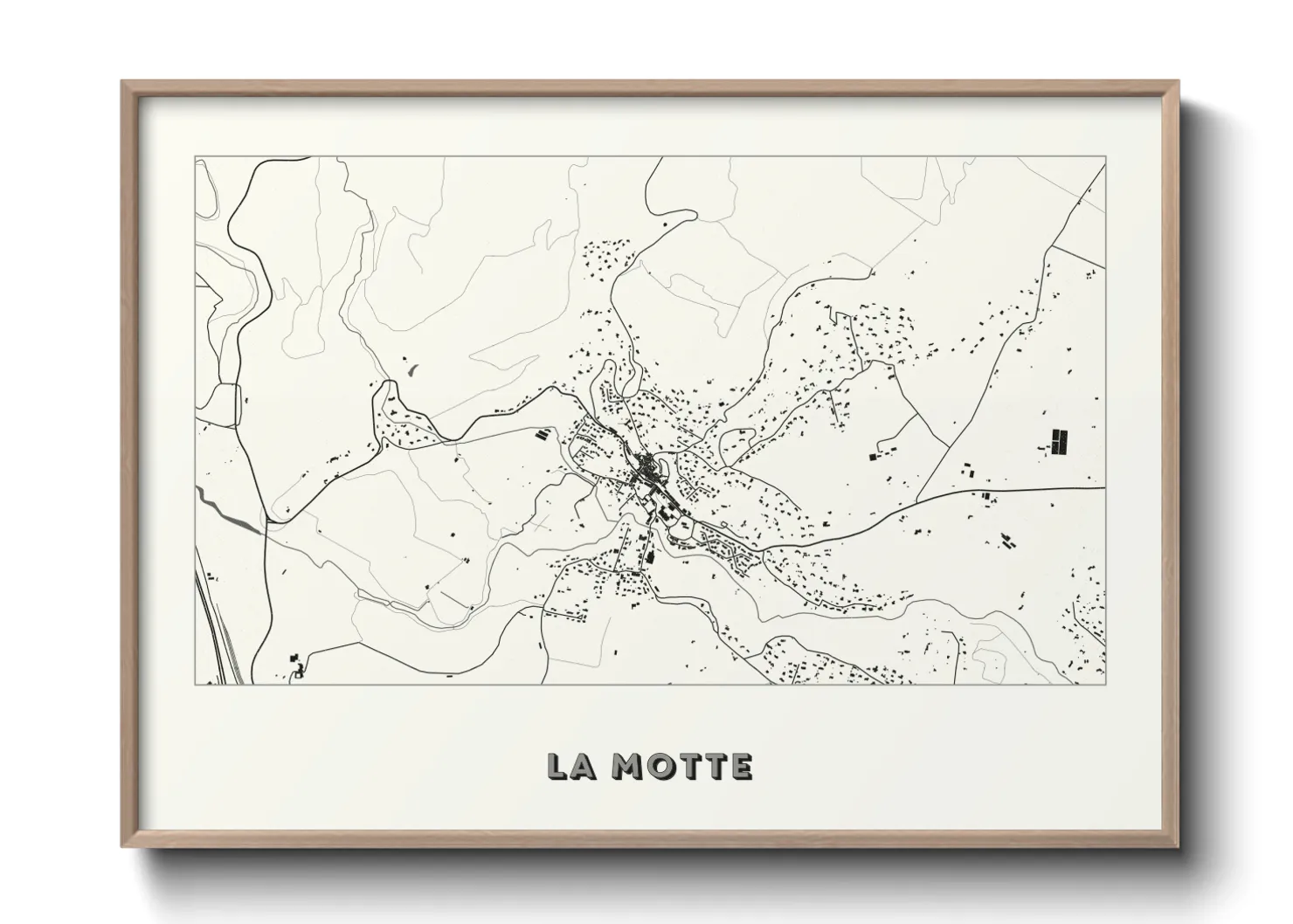 Une affiche de carte sur La Motte