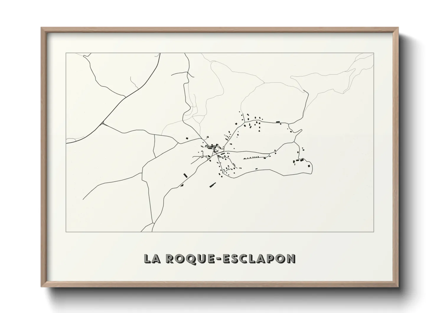 Une affiche de carte sur La Roque-Esclapon