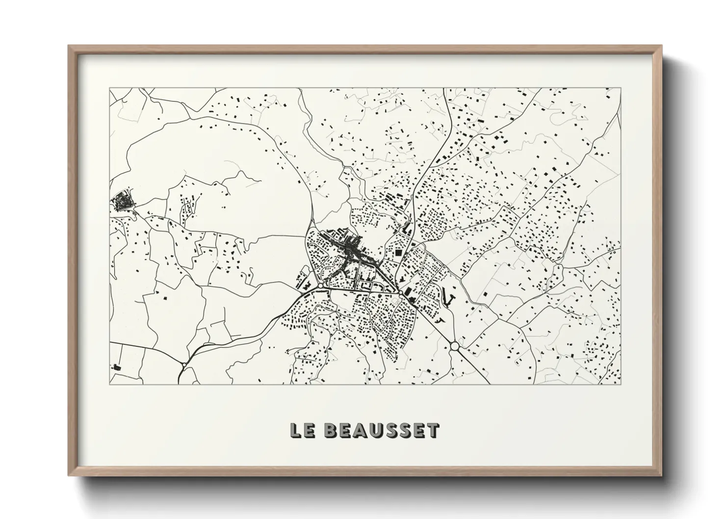 Une affiche de carte sur Le Beausset