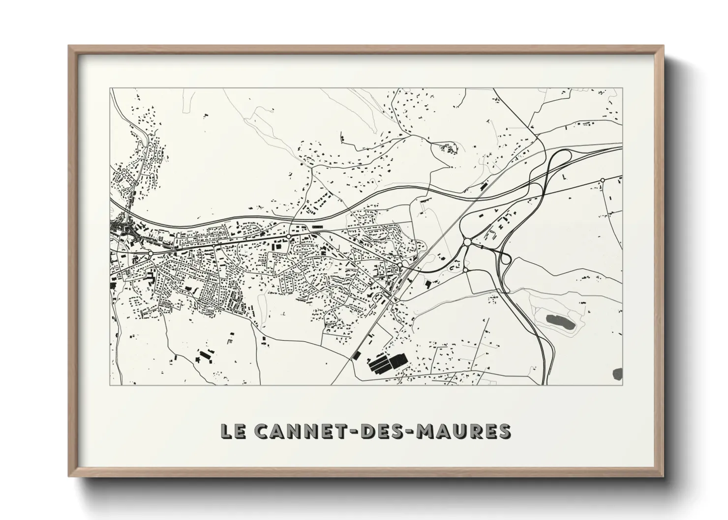 Une affiche de carte sur Le Cannet-des-Maures
