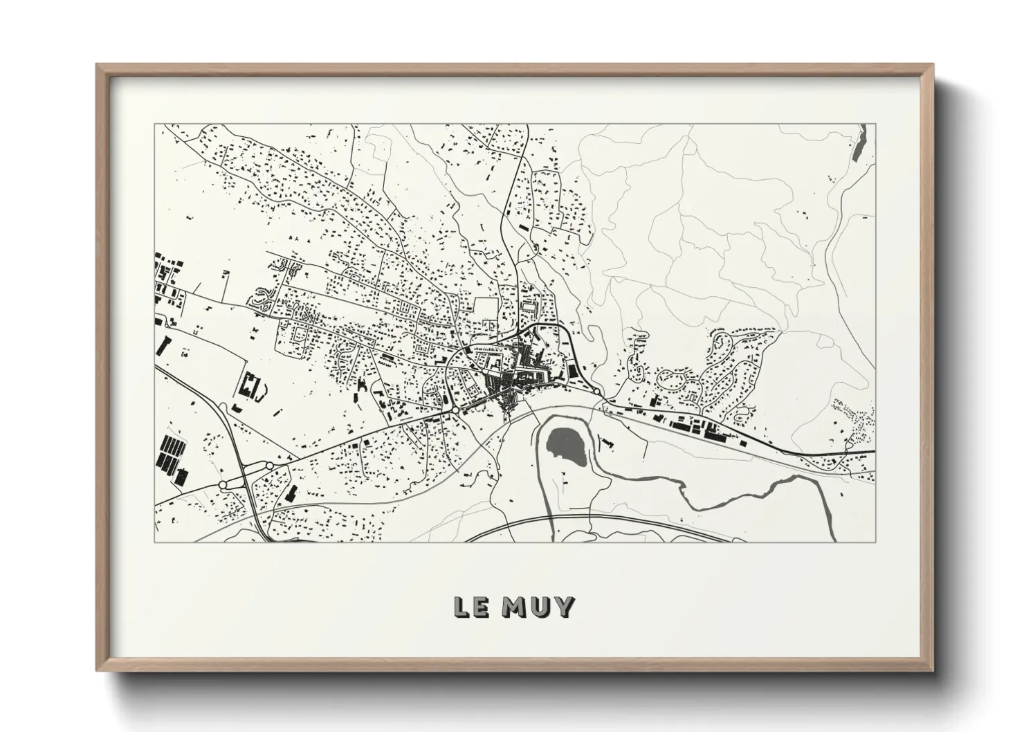 Une affiche de carte sur Le Muy