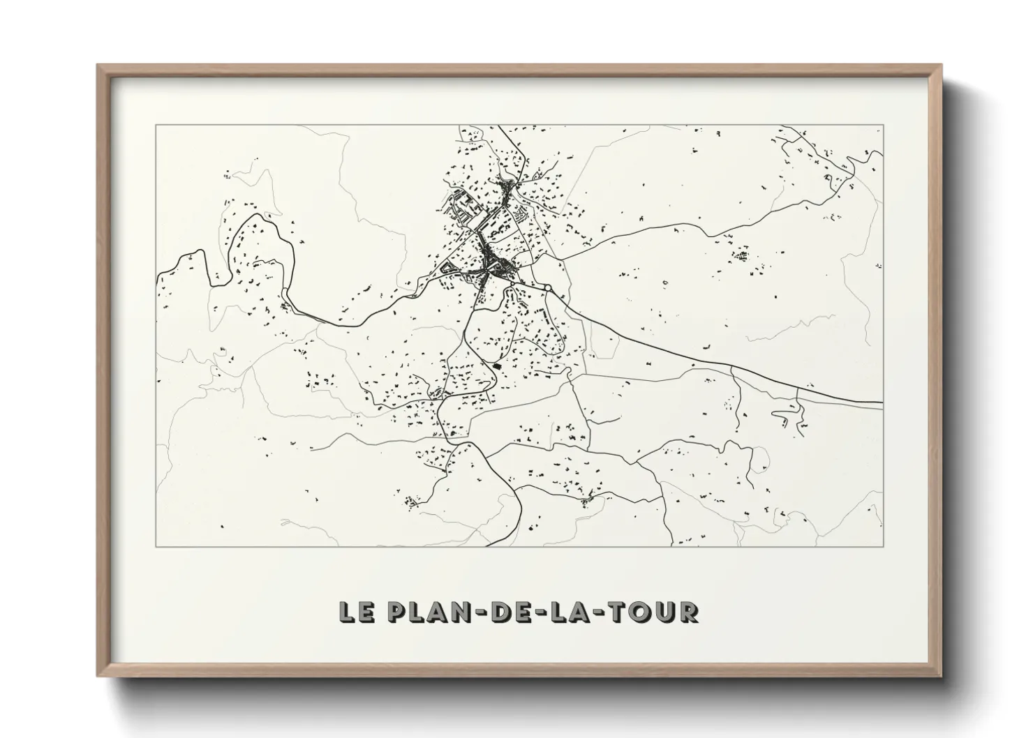 Une affiche de carte sur Le Plan-de-la-Tour