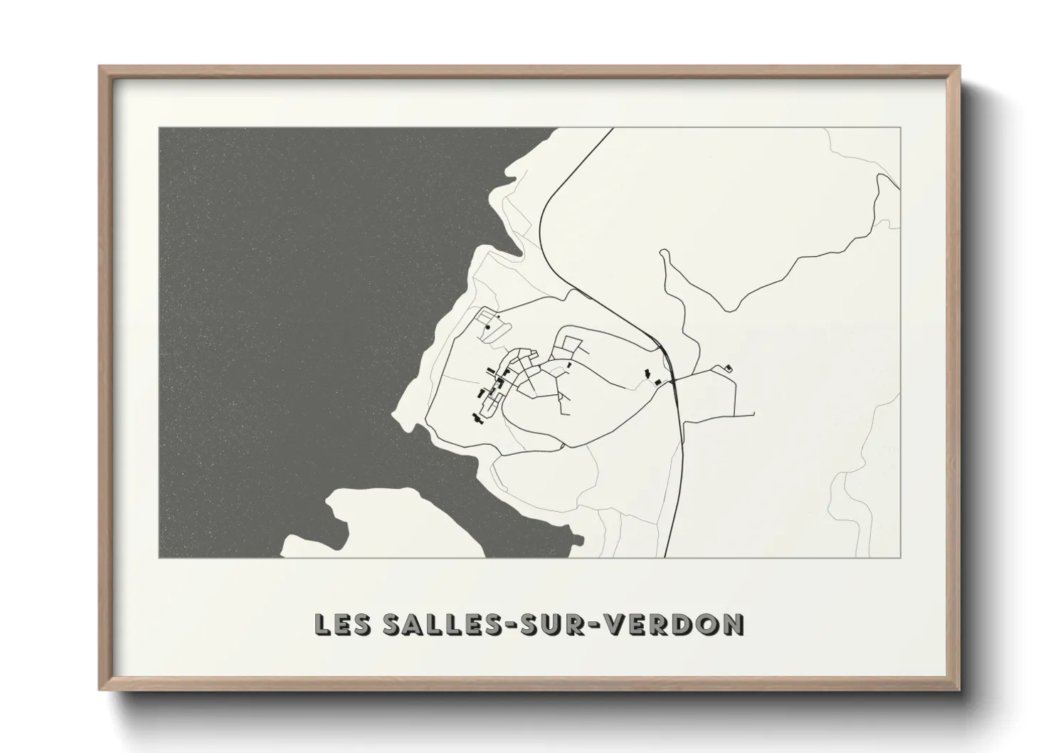 Une affiche de carte sur Les Salles-sur-Verdon