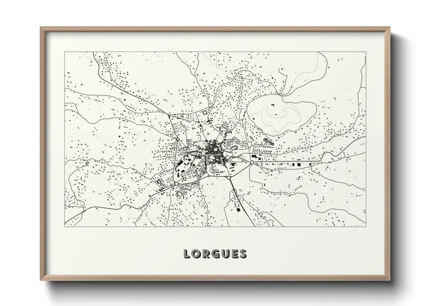 Une affiche de carte sur Lorgues