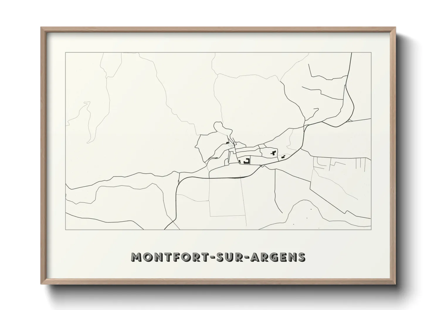 Une affiche de carte sur Montfort-sur-Argens