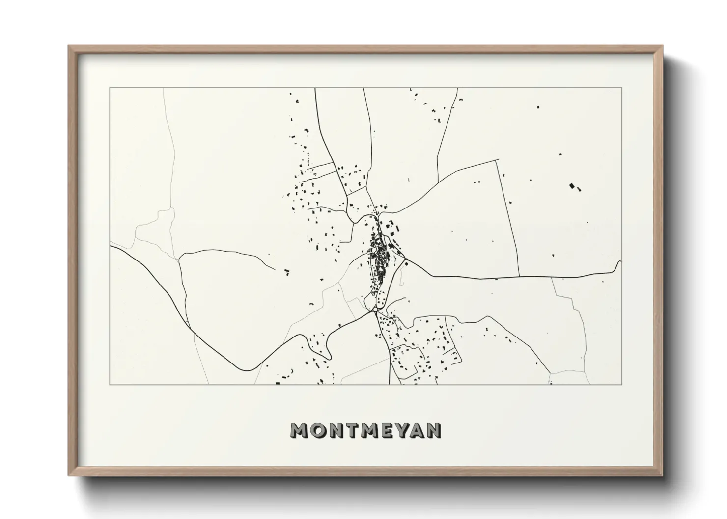 Une affiche de carte sur Montmeyan
