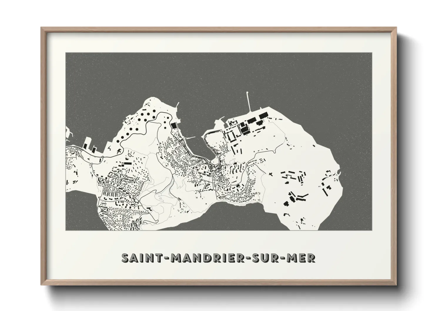 Une affiche de carte sur Saint-Mandrier-sur-Mer