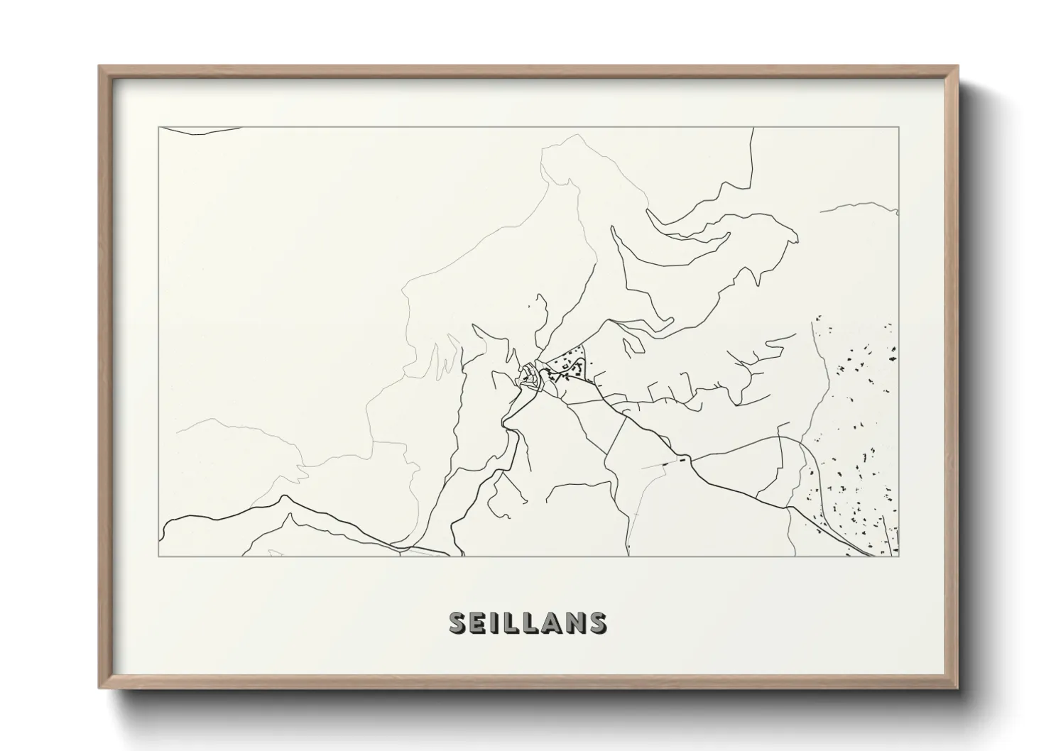 Une affiche de carte sur Seillans