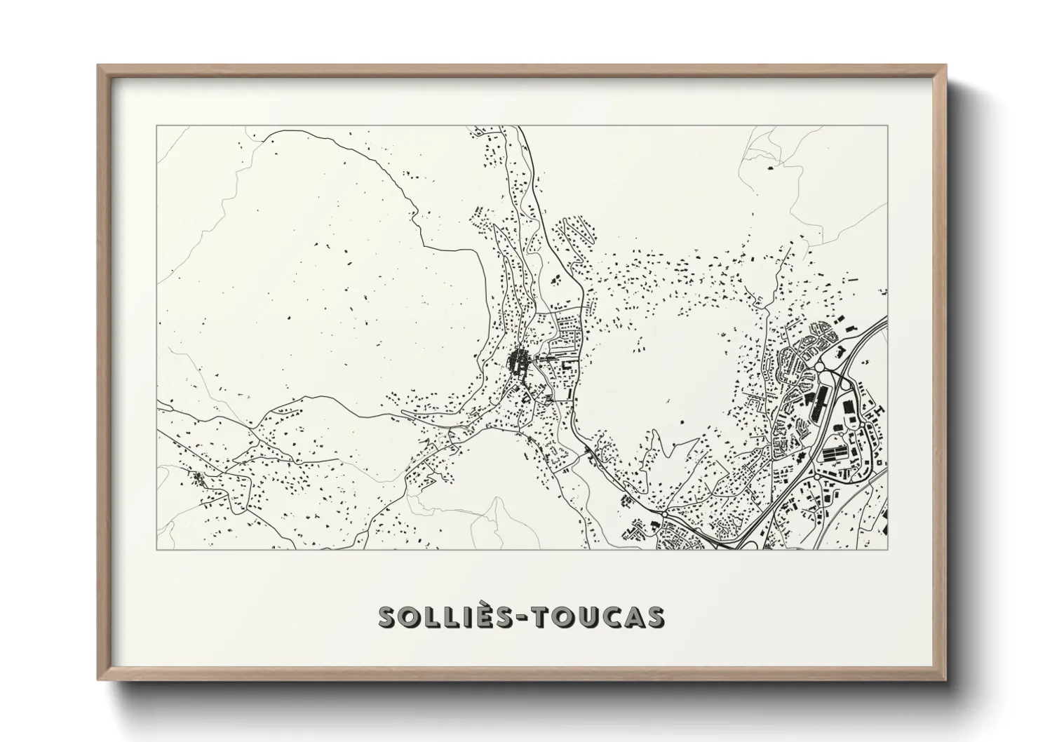 Une affiche de carte sur Solliès-Toucas