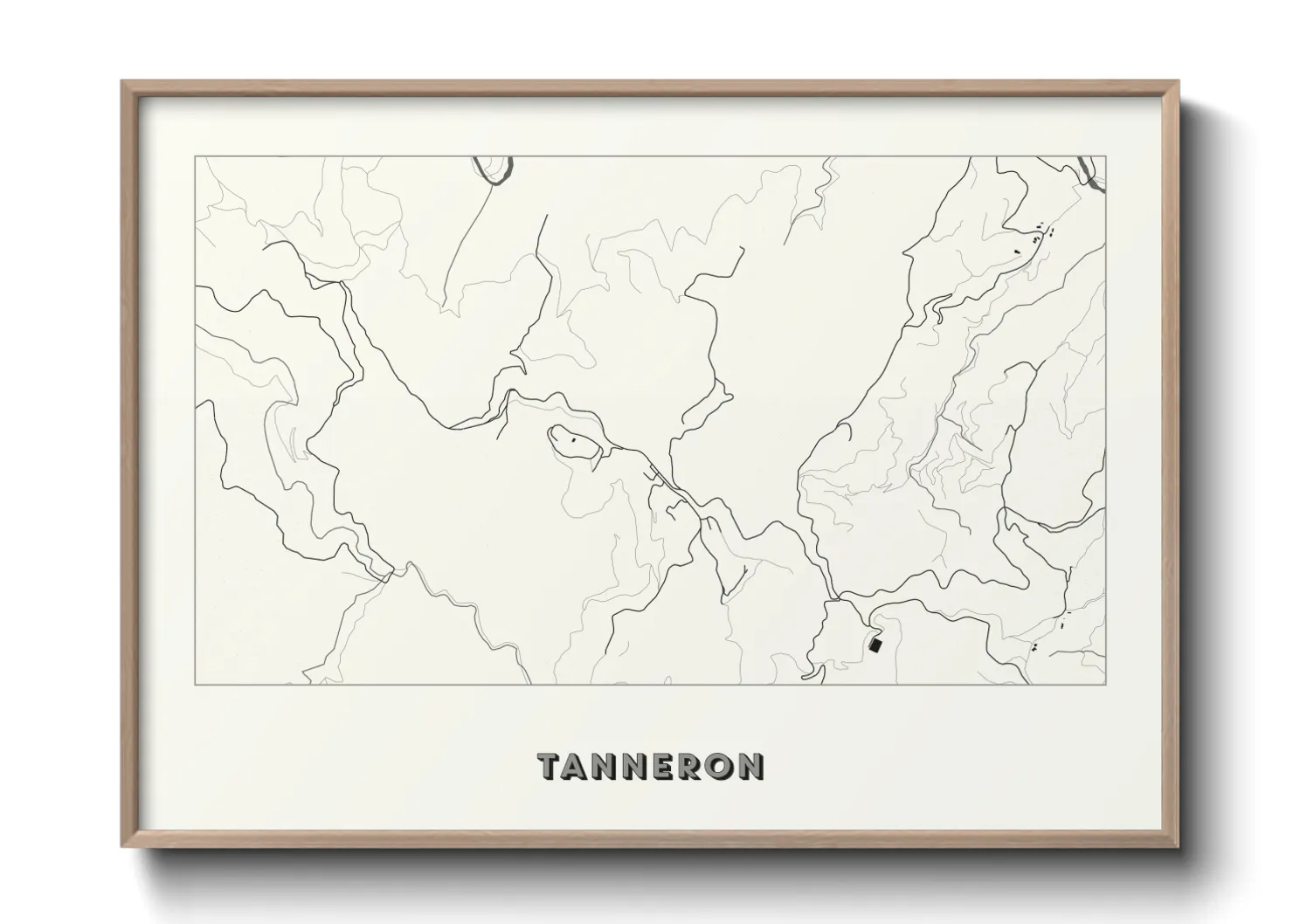 Une affiche de carte sur Tanneron