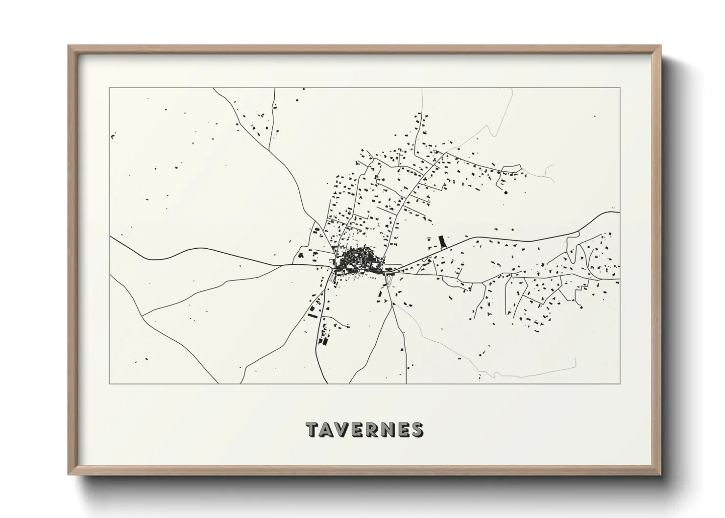 Une affiche de carte sur Tavernes