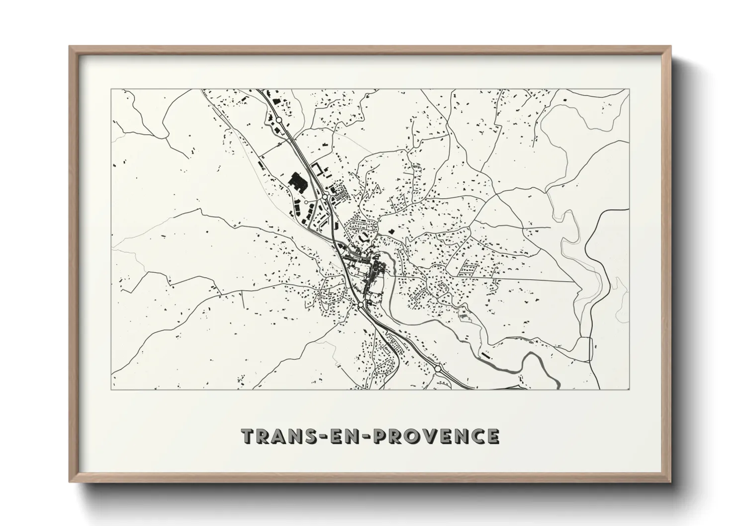Une affiche de carte sur Trans-en-Provence