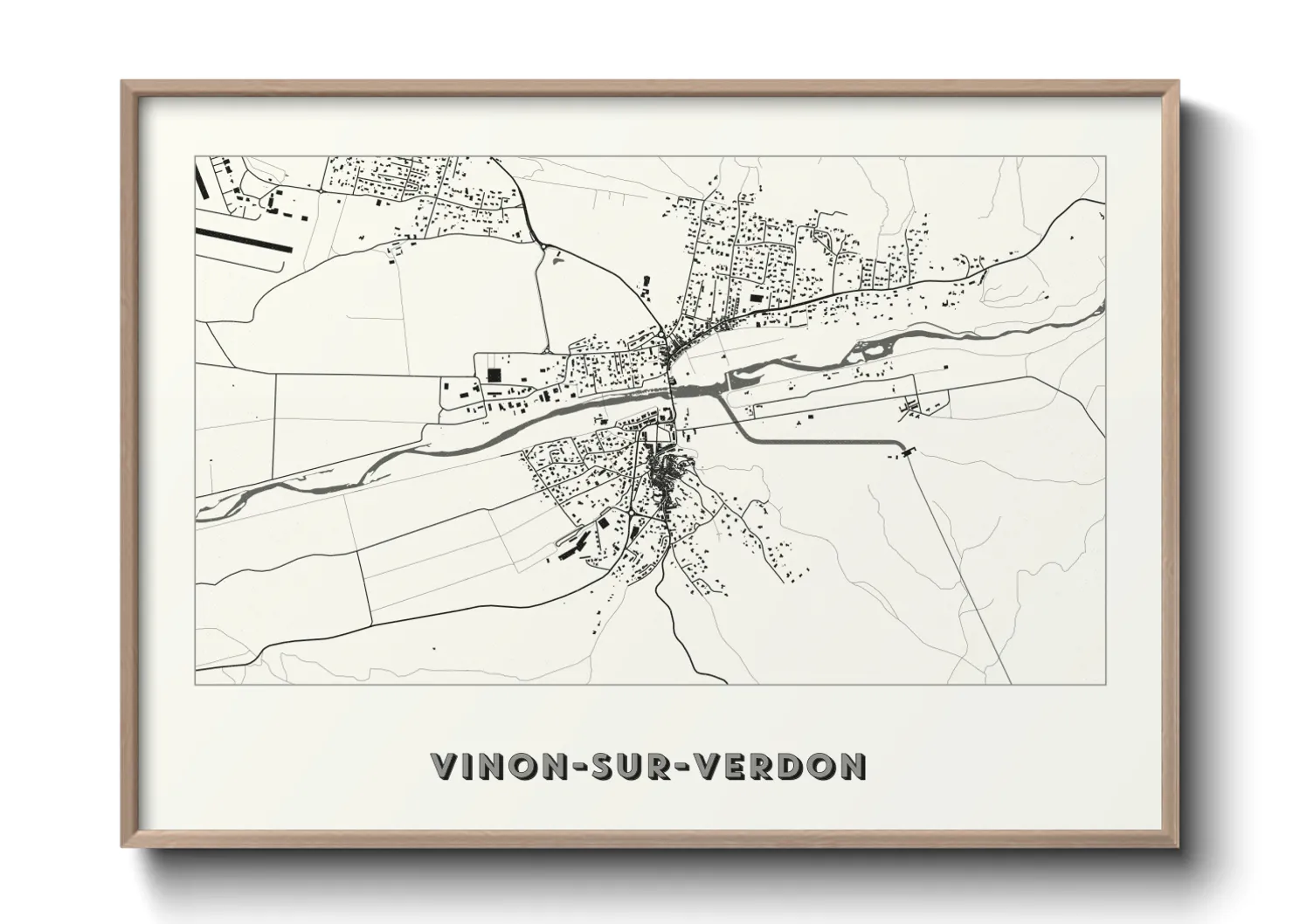 Une affiche de carte sur Vinon-sur-Verdon