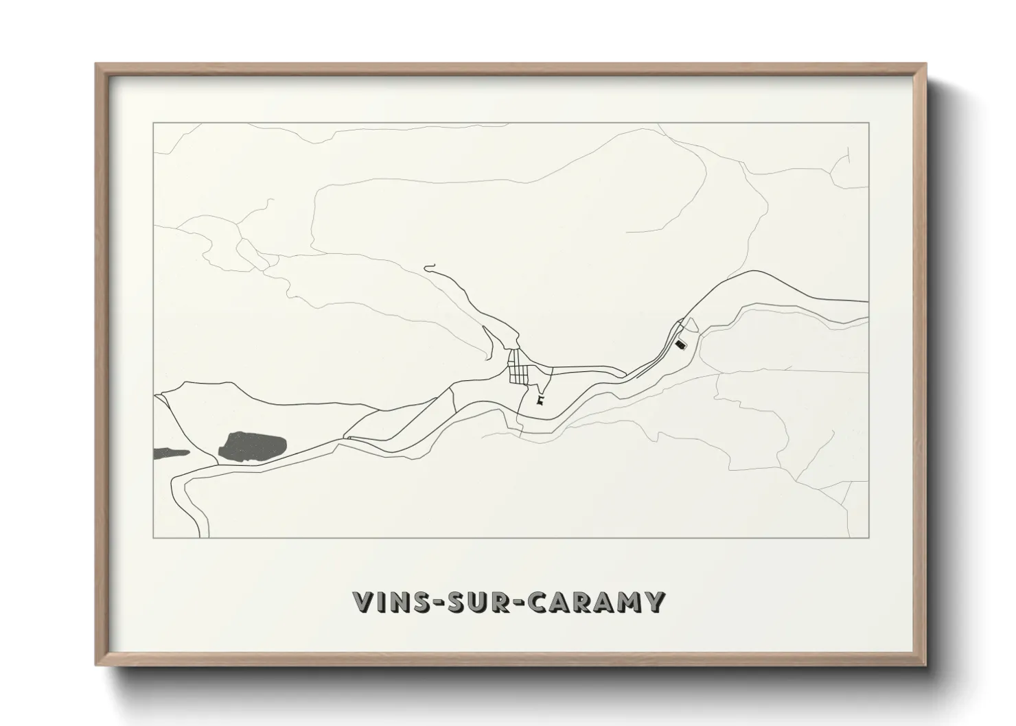 Une affiche de carte sur Vins-sur-Caramy