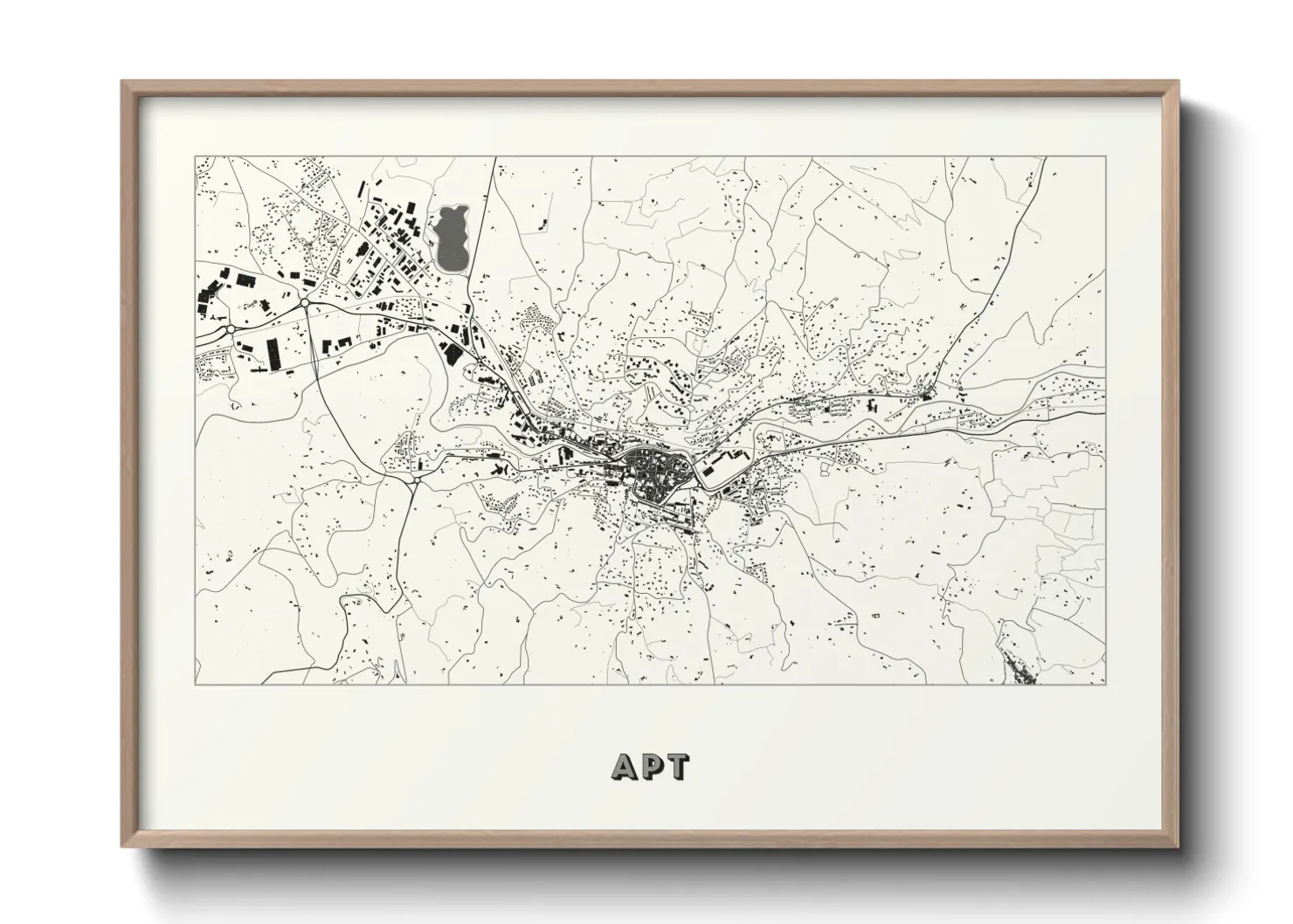 Une affiche de carte sur Apt