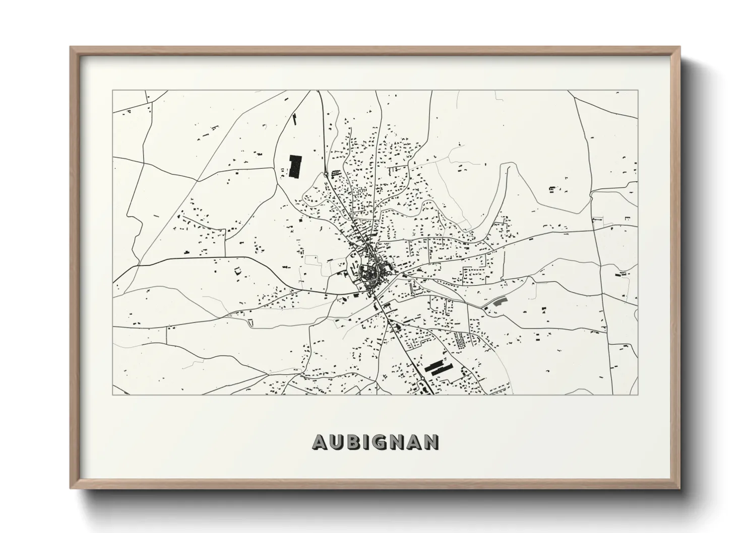 Une affiche de carte sur Aubignan