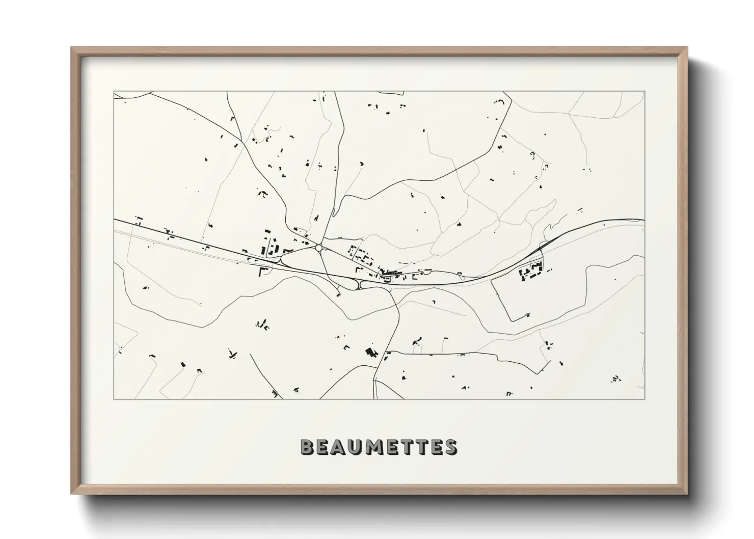 Une affiche de carte sur Beaumettes