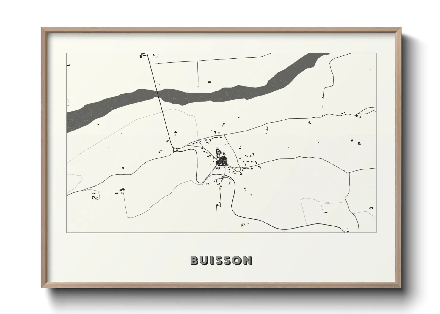 Une affiche de carte sur Buisson